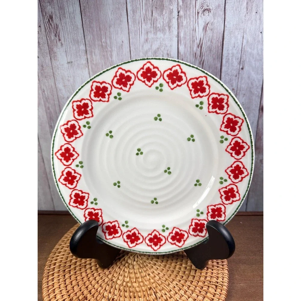 Portmeirion Dessert Side Plate Sophie Conran‎ Christmas Holly Green & Red 8